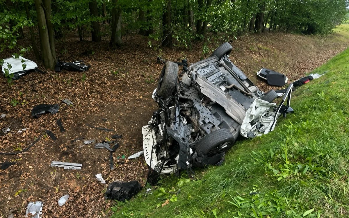 samochód który brał udział w wypadku w Głogowie Małopolskim